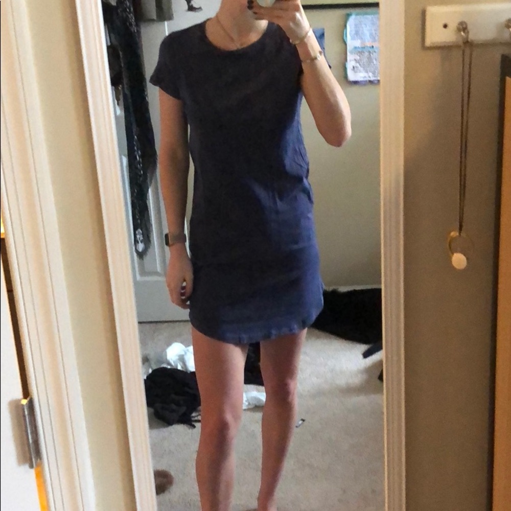 BDG Heathered Navy Blue T Shirt Dress